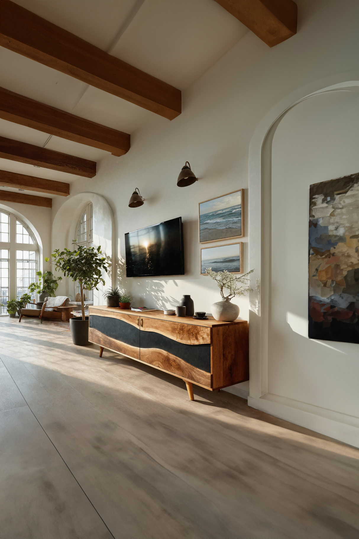 Modern Wooden Media Cabinet For Minimalist Home