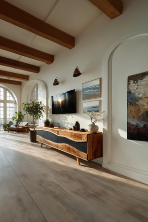 Modern Wooden Media Cabinet For Minimalist Home