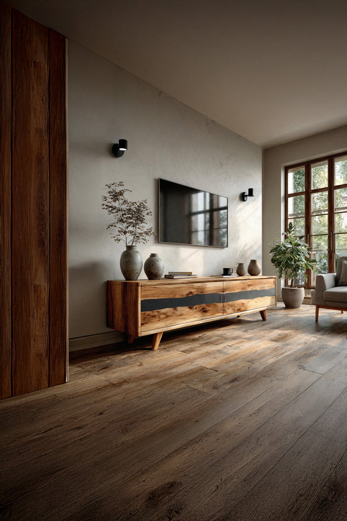 Modern Live Edge TV Stand For Bedroom Furniture