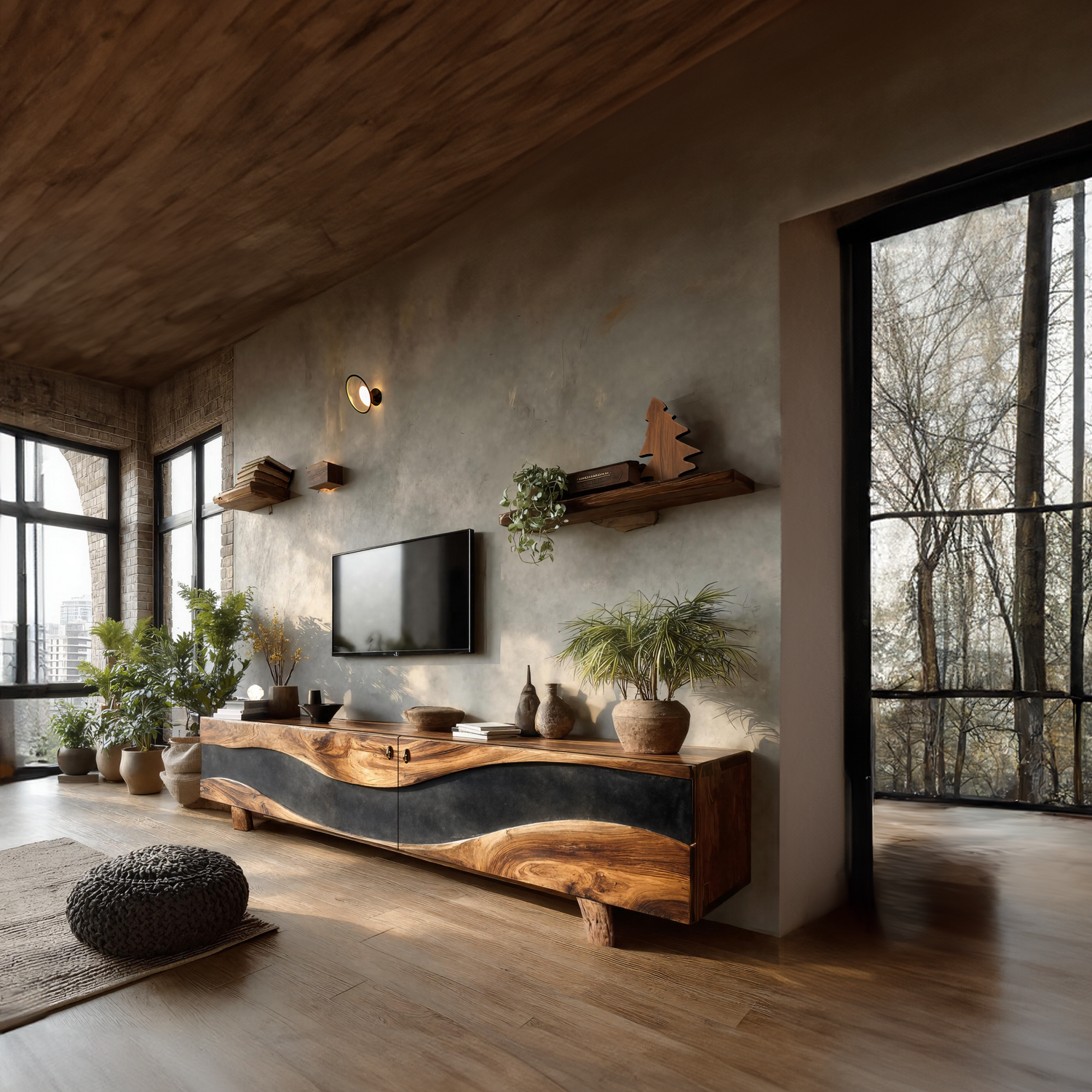 Handcrafted Solid TV Console For Bedroom Decor