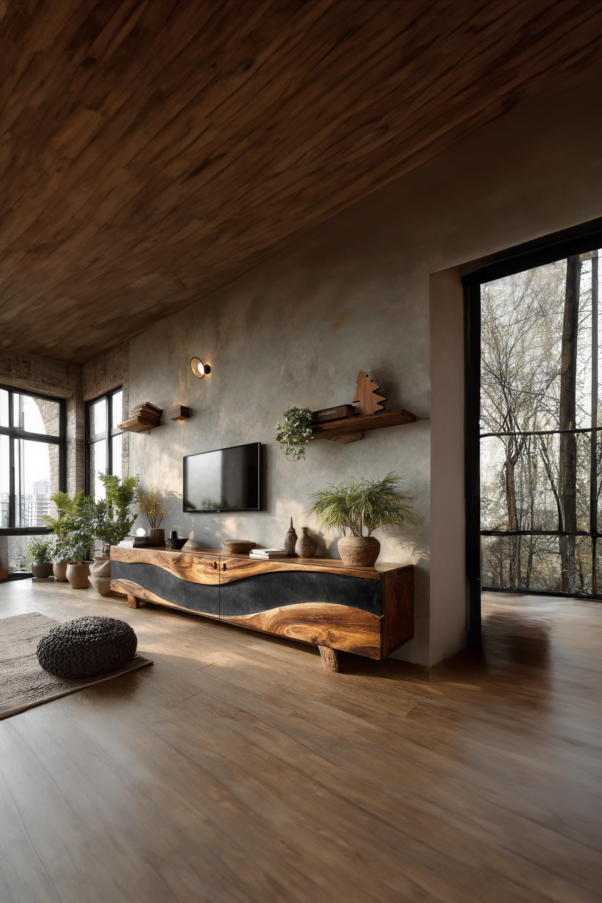 Handcrafted Solid TV Console For Bedroom Decor