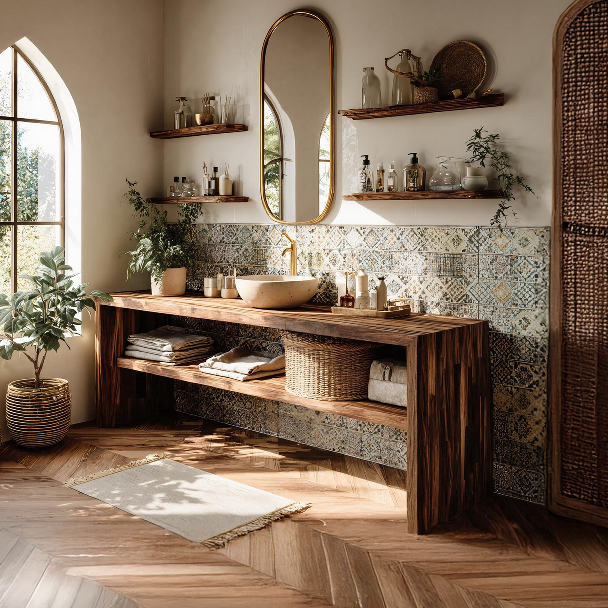 Live Edge Bathroom Storage Cabinet For Furniture Decor