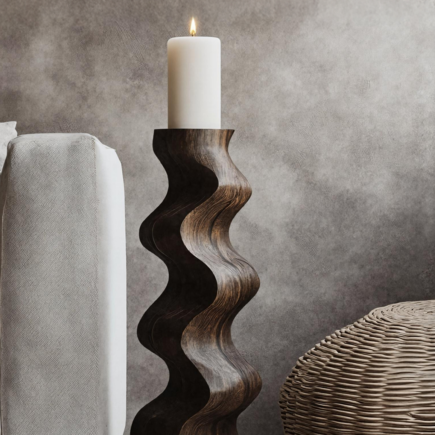 Handcrafted Candle Stand For Furniture Accent Display