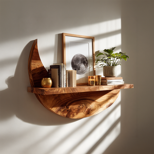 Handcrafted Rustic Wooden Wall Mount Shelf For Entryway Storage
