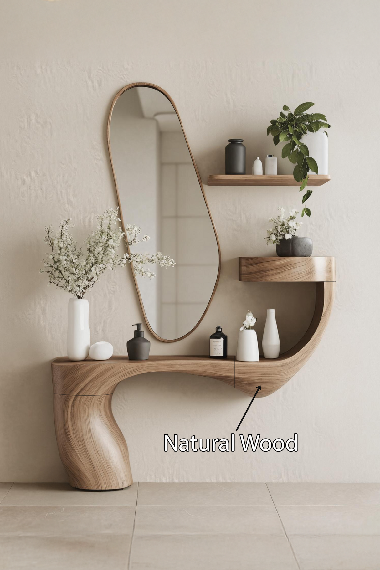 Farmhouse Live Edge Vanity for Modern Bathroom Decor