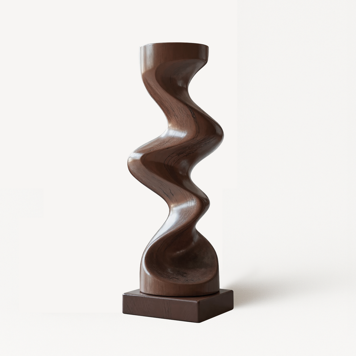 Rustic Solid Wood Abstract Sculpture For Patio Design