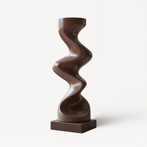 Rustic Solid Wood Abstract Sculpture For Patio Design