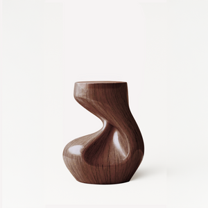 Handcrafted Solid Wood Abstract Sculpture For Entryway