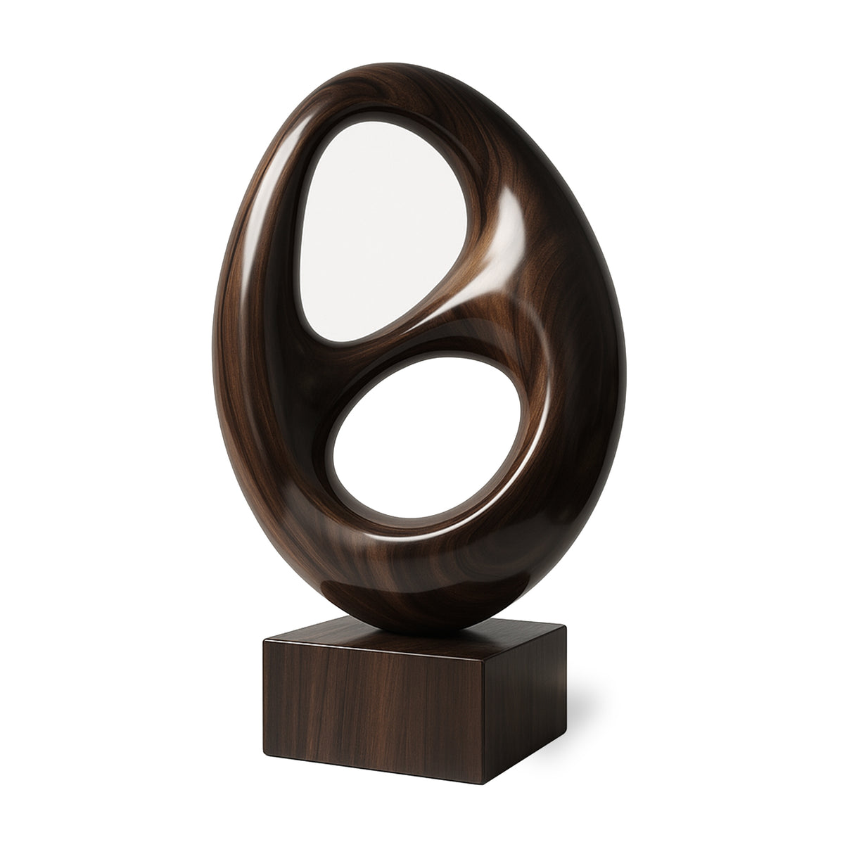 Farmhouse Abstract Wood Garden Sculpture For Yard Decor