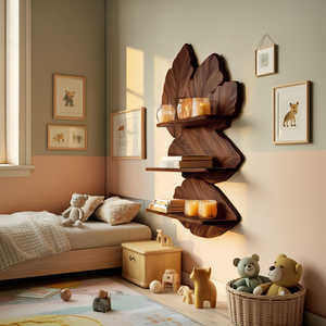 Modern Live Edge Floating Shelf For Bedroom Wall Decor Storage