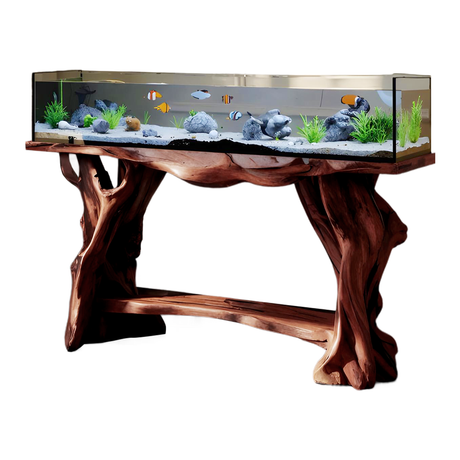 Elegant Coffee Table With Built-in Aquarium Design