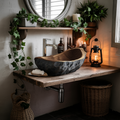 Rustic Solid Wood Sink For Elegant Bathroom