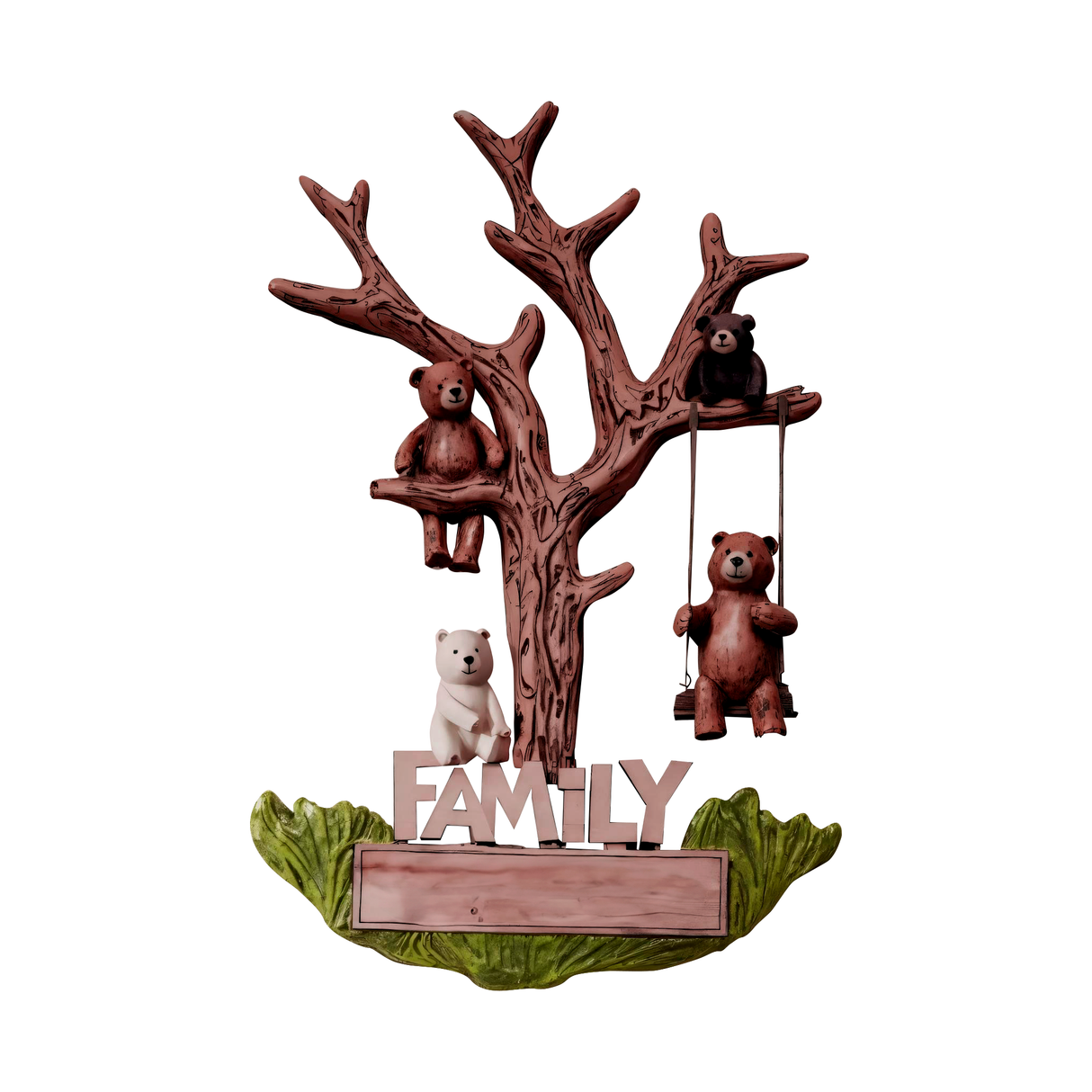 Rustic Bear Family Wall Art For Living Room Nursery Or Entryway