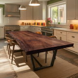 Kitchen Decor Modern Live Edge Dining Table Sleek Grain