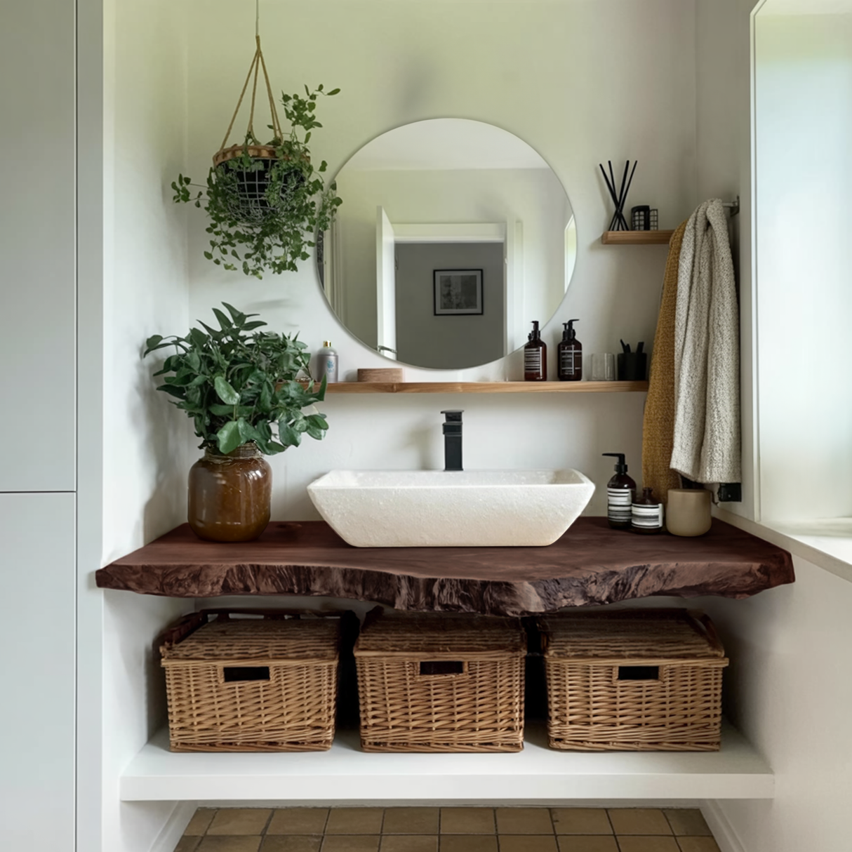 Farmhouse Bathroom Vanity For Natural Furniture Decor