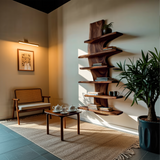 Modern Wooden Floating Bookshelf For Living Room Decor