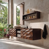 Sculptural Wall Mounted Bathroom Vanity For Bathroom Space