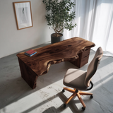 Handcrafted Live Edge Desk For Office Or Workspace