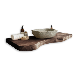 Rustic Live Edge Vanity For Modern Bathroom Designs