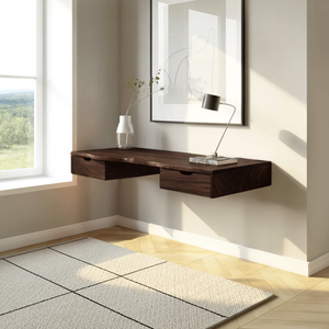 Modern Floating Desk With Drawers For Home Office