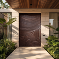 Contemporary Sculpted Door For Grand Entryway Or Modern Villa