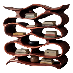 Sculptural Bookshelf Cabinet For Living Room And Office