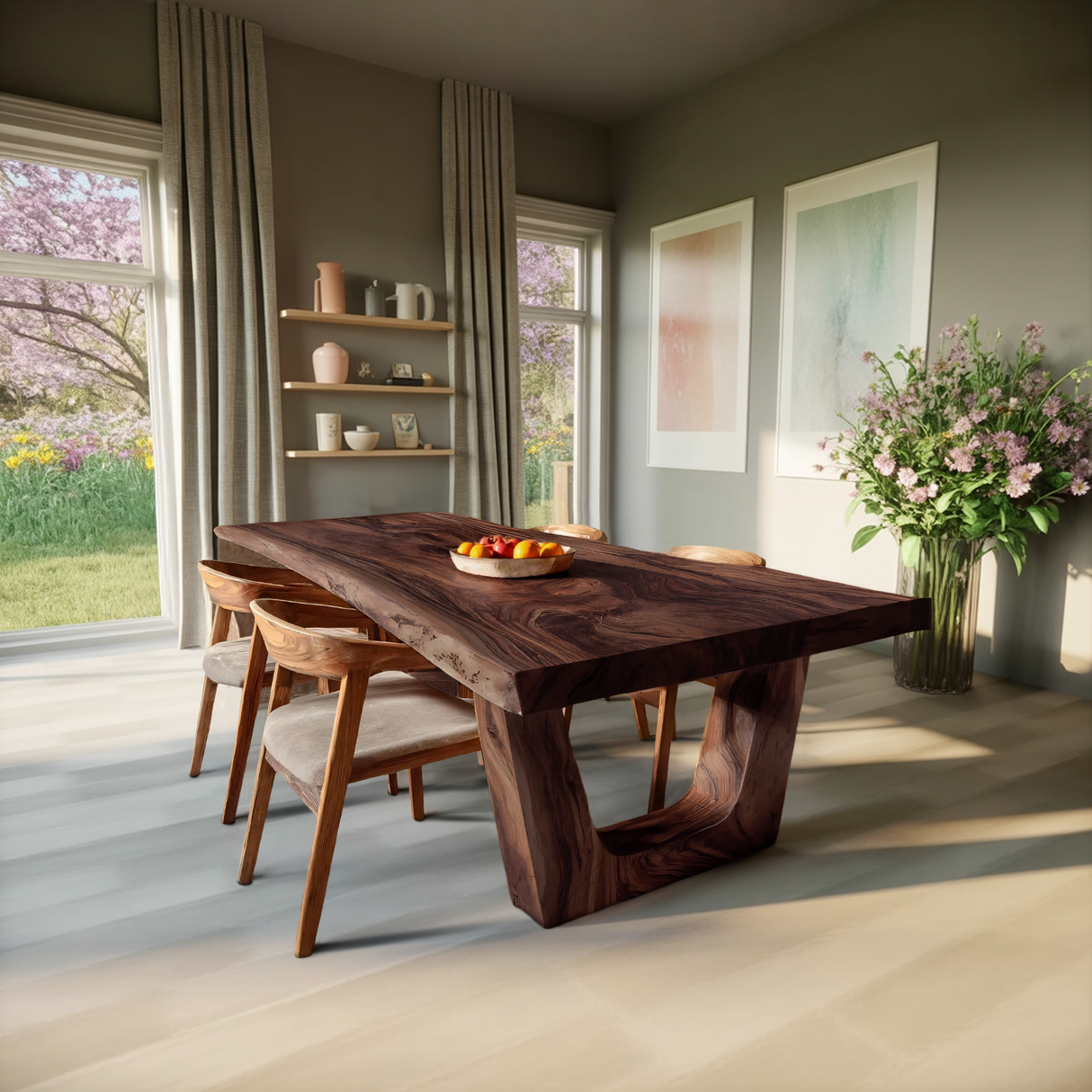 Minimalist Dining Table With Sleek Look For Dining Room