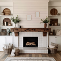 Rustic Fireplace Mantel Beam For Cozy Living Room Decor