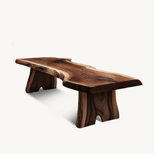Minimalist Live Edge Outdoor Bench For Entryway Or Patio
