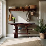 Mid Century Wooden Entry Table For Living Room Styling