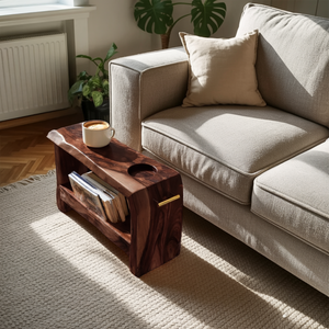 Mid Century Wooden Side Table For Living Room Decor