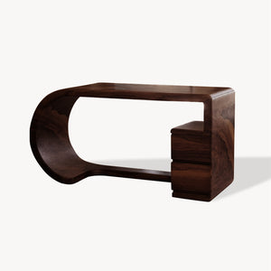 Curved Sculptural Desk With Fluid Form For Home Office And Studio
