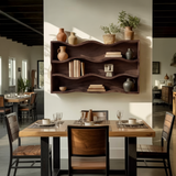 Modern Natural Wood Shelving Unit For Living Room Book Storage