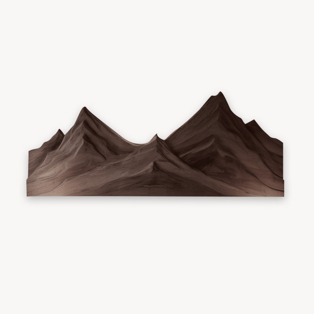 Rustic Mountain Wall Art Triptych Carving For Bedroom And Living Room