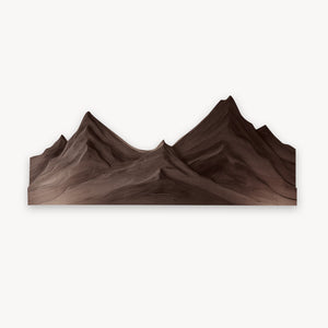 Rustic Mountain Wall Art Triptych Carving For Bedroom And Living Room