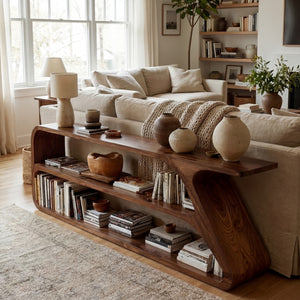 Minimalist Wooden Console Table For Living Room Display