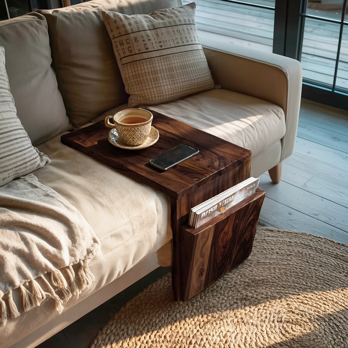 Modern Wooden Armrest For Cozy Living Room Style