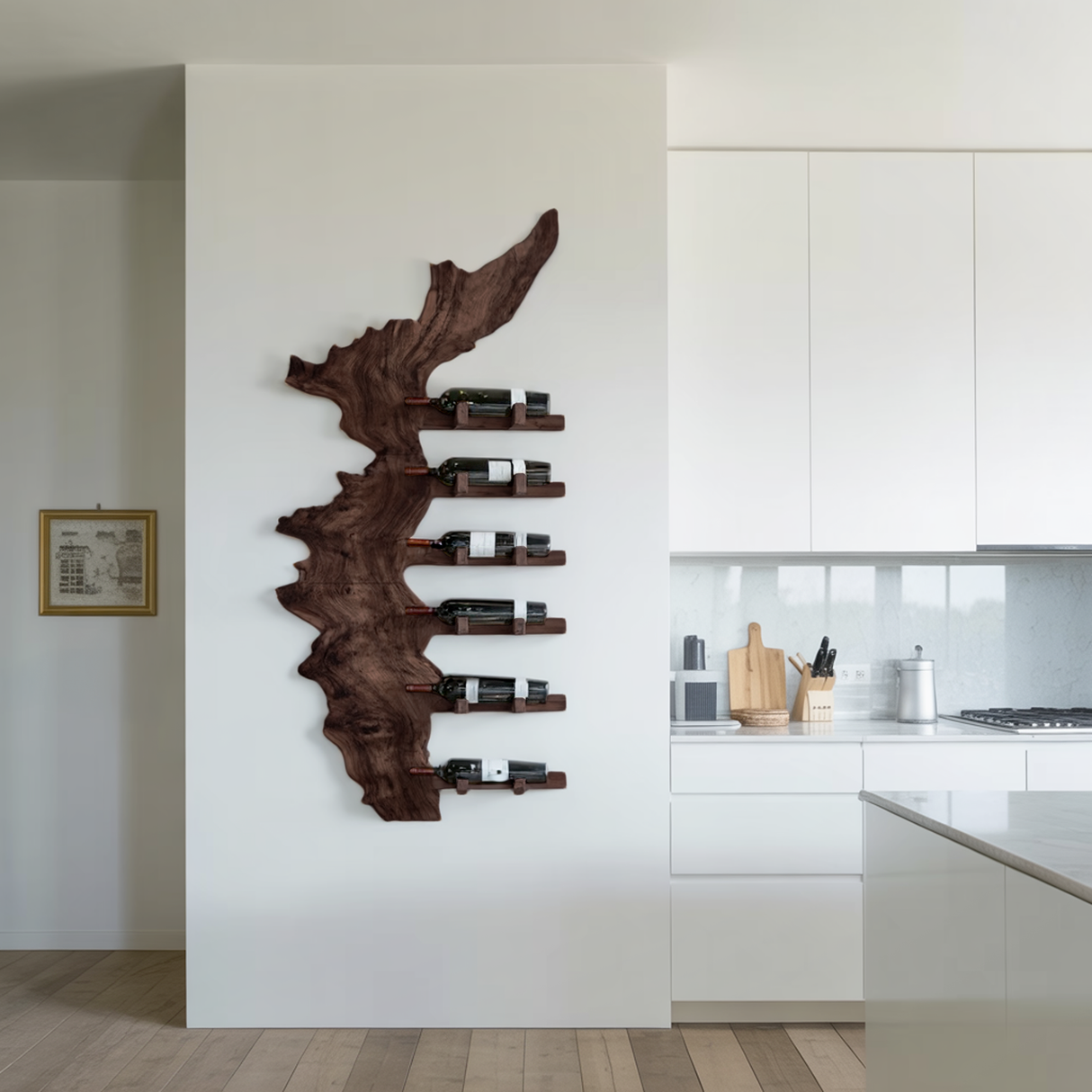 Farmhouse Solid Wood Wine Rack For Entryway Design And Style