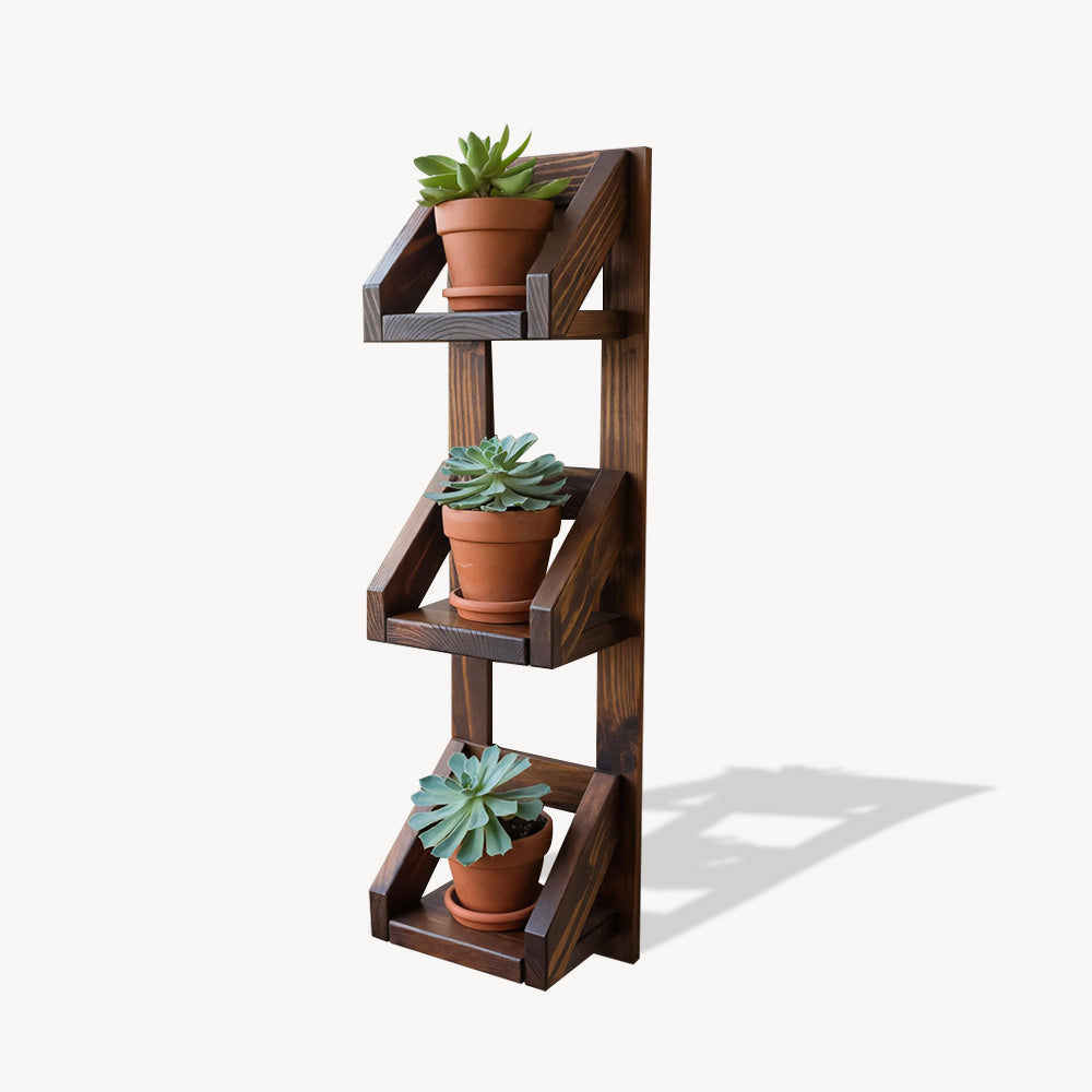 Rustic Wall Mounted Plant Shelf Hanging Planter For Balcony And Patio
