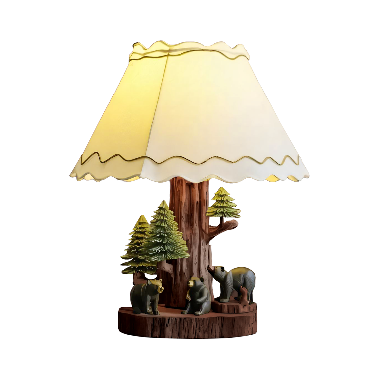 Rustic Bear Table Lamp For Cozy Winter Decor