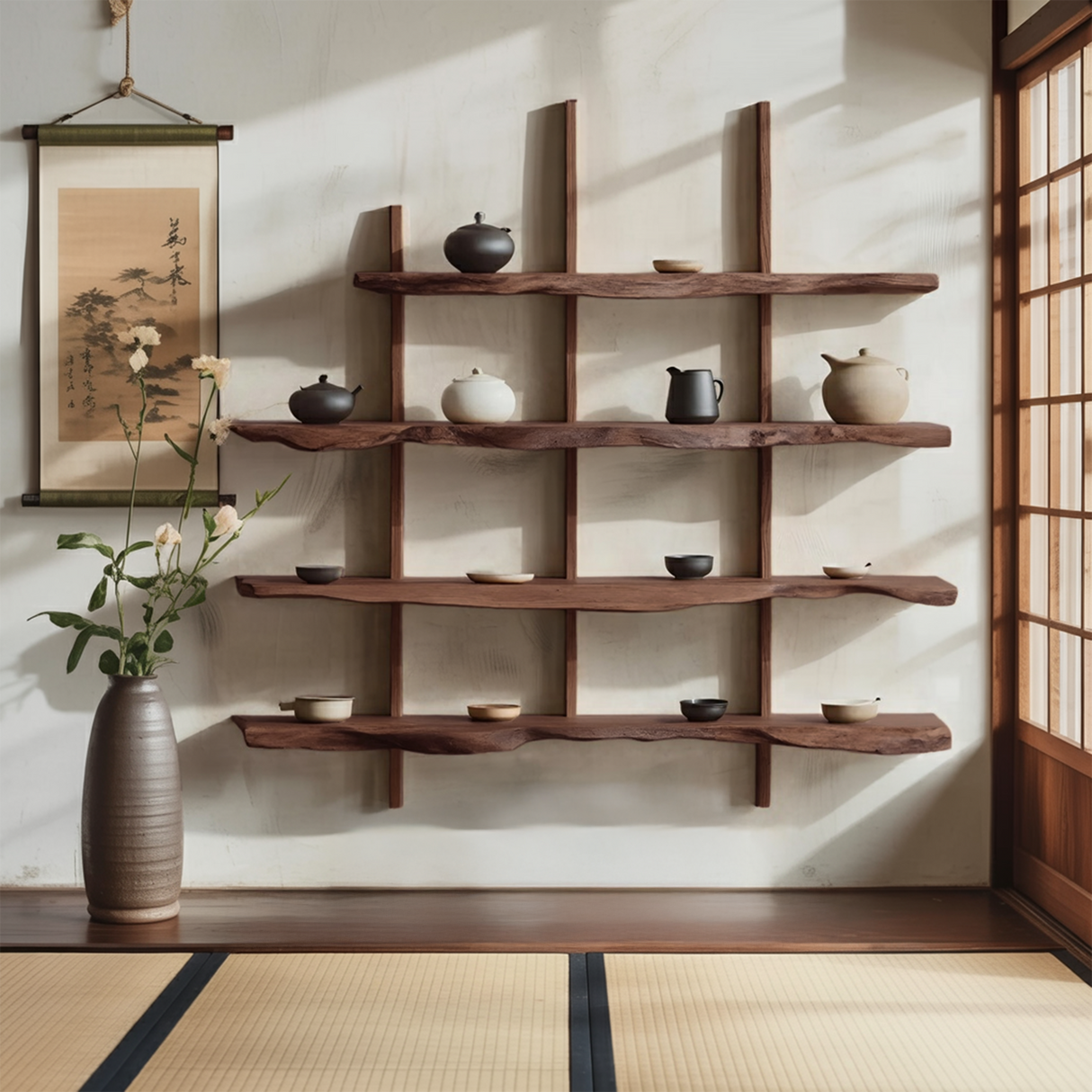 Rustic Live Edge Floating Shelf For Living Room Use