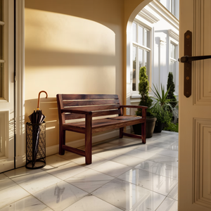 Rustic Outdoor Wood Bench For Natural Landscape