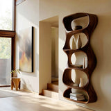 Modern Organic Wall Shelf Natural Wood For Living Room