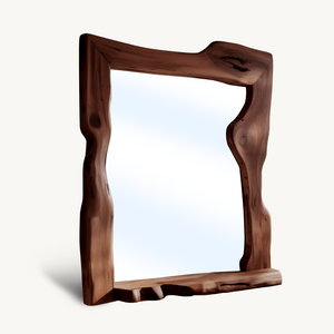 Rustic Style Live Edge Wall Mirror Entryway Bathroom And Bedroom
