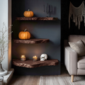 Rustic Wooden Floating Shelf For Furniture Decor And Halloween Wall Storage