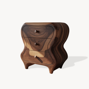 Sculptural Cabinet With Organic Curves And Drawers For Bedroom And Entryway
