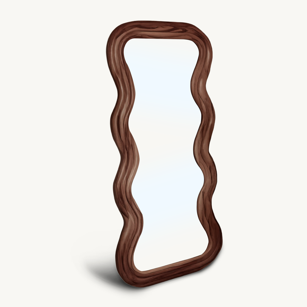 Wavy Frame Full Length Mirror Wall Mounted For Bedroom And Living Room
