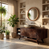Organic Modern Wooden Bathroom Vanity For Bathroom