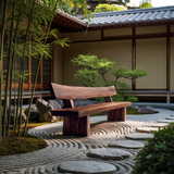Rustic Outdoor Wood Bench For Courtyard And Villa Garden