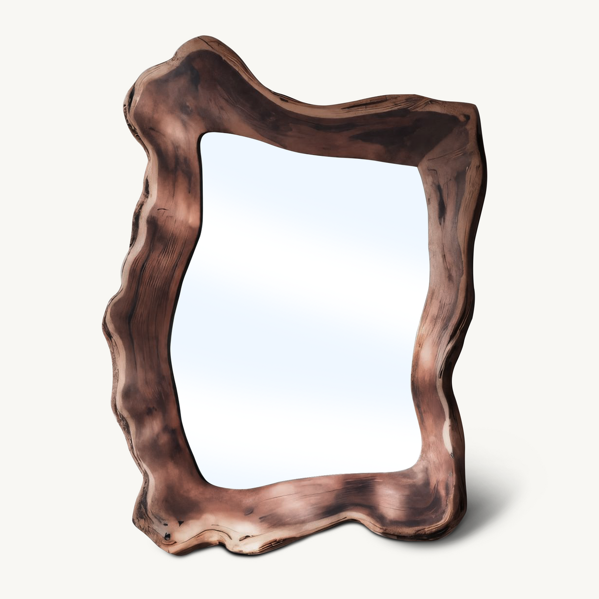 Organic Live Edge Wall Mirror Modern Rustic Entryway Living Room